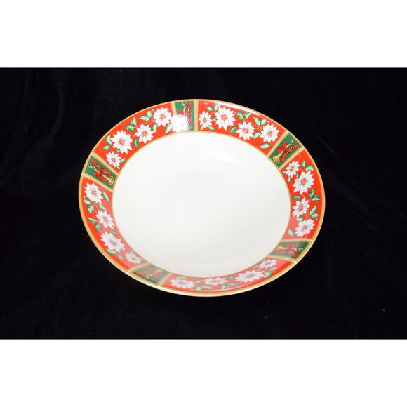 9.5 inch Serving Bowl CHARLTON HALL KOBE CLASSIC TRADITIONS JAPAN Christmas Set - Picture 2 of 6